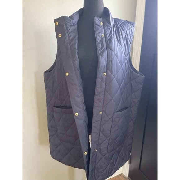 Barbour Navy Quilted Vest - Picture 3 of 7